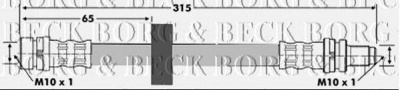 BORG & BECK bbh6596 -  Тормозной шланг